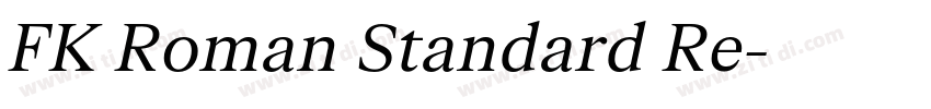 FK Roman Standard Re字体转换